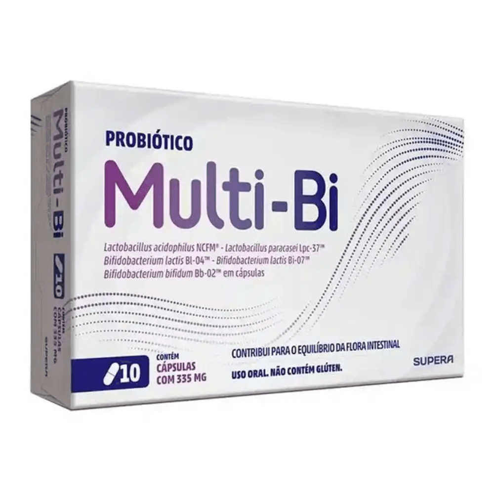 Suplemento Alimentar de Probióticos Multi-Bi com 10 Cápsulas